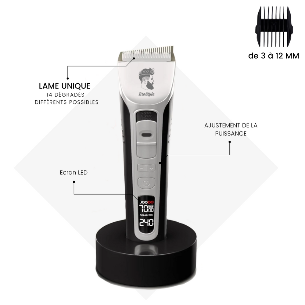 [NOUVEAUTÉ] Tondeuse auto-dégradante Brostyle, réglable de 3 à 12 mm.